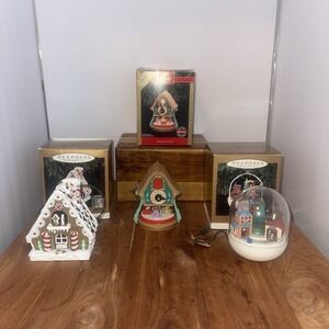3 Vintage Hallmark Light Motion Ornaments 92-93-94 Christmas Holiday Decor Santa